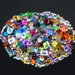 Lote de 56 piezas certificado Turmalina Natural Rubí Diamante Prasiolita Jasp... - Imagen 1 de 3