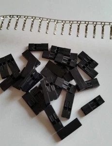 10 x 2PIN 2.54mm DuPont Header Connectors for PCB and Arduino with Female Pins - Picture 1 of 3