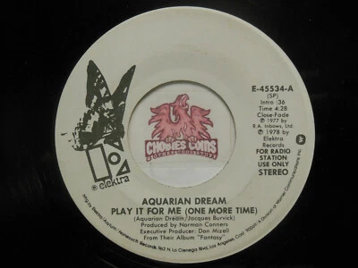Aquarian Dream: Play It For Me (One More Time) / Gentle Thoughts 45 RPM G+ (LC)  Foto 1 de 2