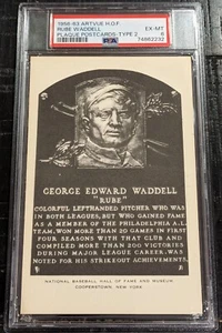 1956-63 Artvue HOF Plaque Postcard Rube Waddell Type 2 PSA 6 EX-MT Pop-1 - Picture 1 of 3