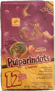 DLR Pulparindo Dots Bite Size Hard Shell Chamoy W Apricot 120 Pcs Tamarind Candy - Picture 1 of 3