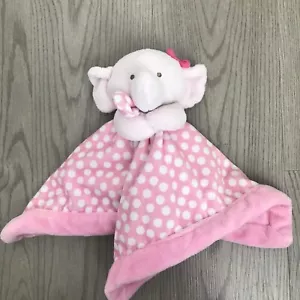 Carter's rosa Elefant weiß gepunktet weich Baby Sicherheitsdecke Lovey - Bild 1 von 7