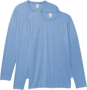 Hanes Long Sleeve Tee 2-Pack T-Shirt Sport Men's FreshIQ Cool DRI Jersey S-3XL - Picture 1 of 6