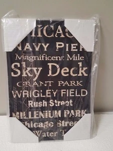 STUPELL ART DISTRESSED "CHICAGO LANDMARKS" NAVY PIER, RUSH STREET PLAQUE NEW - Picture 1 of 7
