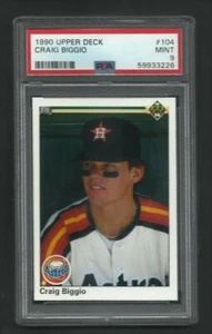  PSA 9  MINT CRAIG BIGGIO 1990 UPPER DECK #104 JB - Picture 1 of 1