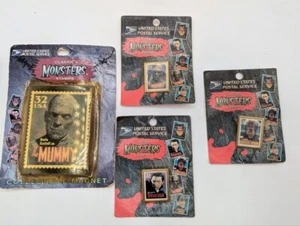 Vintage United States Postal Service Stamps Classic Monsters Series Lot 4 LV23 - Picture 1 of 6