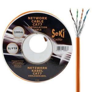 Câble de pose Cat. 7 PIMF S/FTP LSZH homologué sans halogène BauPVO Ethernet ... - Afbeelding 1 van 6