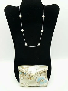 Collectible Honora White Pearl Necklace Sterling Silver 18"-20" Adjustable - Picture 1 of 3