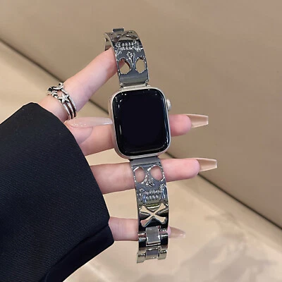 Correa metálica iWatch para Apple Watch Series 10 9 8 7 6 5 4 SE 3 2 1 Ultra 2 Foto 1 de 4