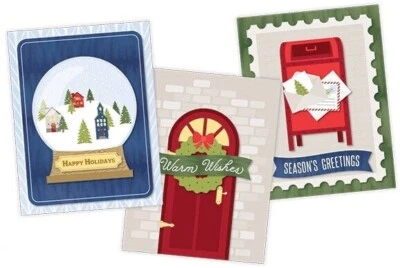 Creative Memories Charming Village Kit Trio -  3 cards & env NEW - Image 1 of 2