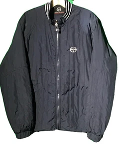 Sergio Tacchini Men's Quilted Bomber Jacket Size L Like New Coastal Preppy Retro - Picture 1 of 12