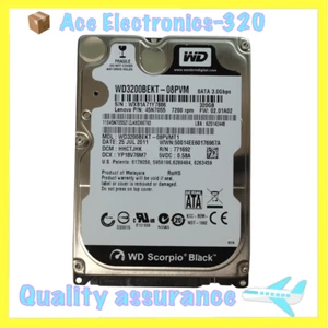 Western Digital WD3200BEKT 320GB 7200RPM 16MB SATA 2.5" Laptop Hard Disk Drive - Picture 1 of 3