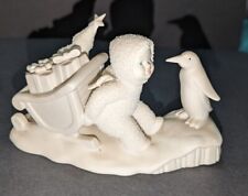 Department 56 Snow babies # 68932 “ Stuck in the snow" Angel and Penguin Sled