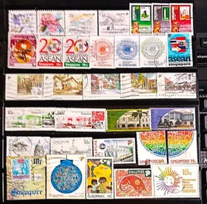 SINGAPORE 1965-NOW COMMEMORATIVE STAMPS MANY LOOSE SETS FINE USED SGC37 - Picture 1 of 2