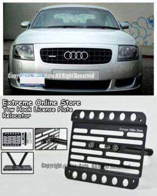 For 98-06 Audi TT MK1 8N Front Bumper Tow Hook License Plate Relocator Bracket - Image 1 of 4