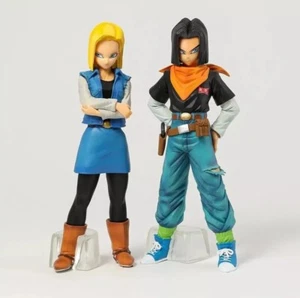 Anime Dragon Ball Z Super Android 17 18 Stand 2Pcs Set Figure statue Toy Gift - Picture 1 of 8
