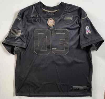 Nike Mens #3 Russell Wilson Seattle Seahawks Salute To Service Jersey Size 3XL - Image 1 of 4