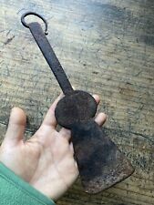 Nice! Antique 18TH C Wrought Iron PA Key Hole Spatula Rattail handle