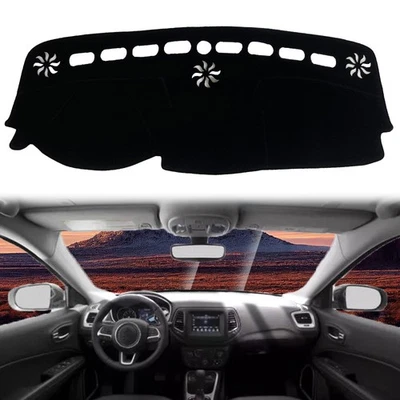 Car Dash Cover Mat Dashboard Pad For Jeep Compass 2017-2021 Non-slip Pad - Imagem 1 de 4