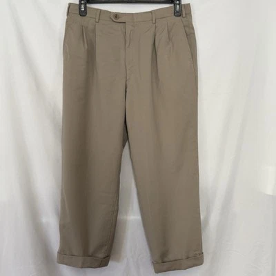 Pantalones de Vestir Brioni Cannes Super 120's Puño Plisado Italia Actual 33x26 Negocios Foto 1 de 4