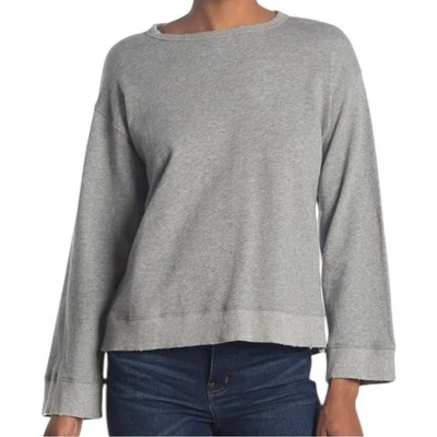 Pam & Gela Women’s Size S Heather Gray Open Back Black Strap Sweatshirt - Image 1 of 4