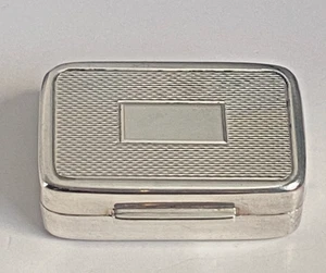 Caja de rapé de píldoras con bisagras giradas motor clásico robusto de plata maciza de colección - Imagen 1 de 22