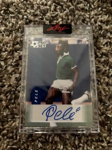 PELE 2022 Leaf Pro Set Soccer AUTO Card BRAZIL Autograph Blue #/50 - Picture 1 of 3