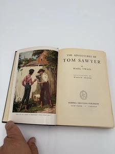 1938 Book The Adventures of Tom Sawyer by Mark Twain Illustrated by Worth Brehm - Picture 1 of 5