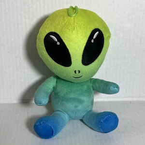 Alien Plüschtier sitzend Ombré grün und blau gelb 8 Zoll Weltraum - Bild 1 von 8