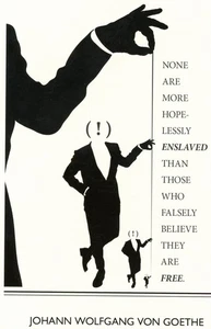 None are more hopelessly enslaved..., Goethe, 1809 --New POSTCARD - Imagen 1 de 2