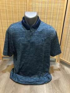 Under Armour Golf Kurzarm SS Herren Poloshirt Große L Blau Statisch (H307) - Bild 1 von 7