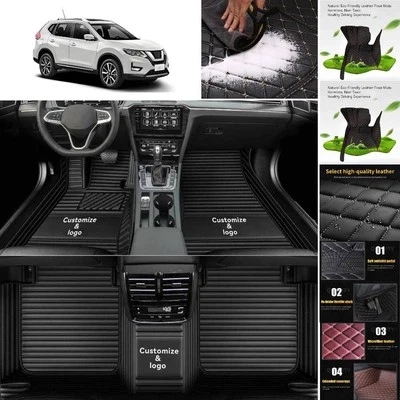 For Nissan X-Trail Car Floor Mats Custom Luxury Waterproof Auto Liners Carpets Foto 1 de 4