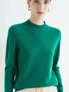 Suéter Pullover de Invierno Cuello Simulado Imitación Lana Merino Cachemira Prendas de Punto Prendas para el torso Básicas - Imagen 1 de 37