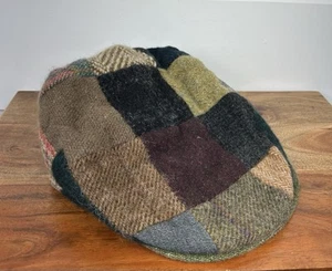 Hanna Hats Wool Ivy Flat Cap Medium Green Irish Cabbie Patchwork Donegal Newsboy - Picture 1 of 6