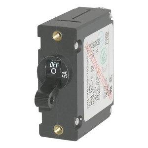 7200 A-Series Black Toggle Circuit Breaker, Single Pole 5A - Picture 1 of 1