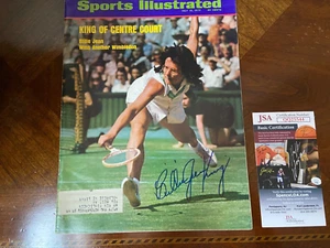 Billie Jean King Sports Illustrated Signed July 16, 1973 JSA TENNIS LEGEND - Picture 1 of 2