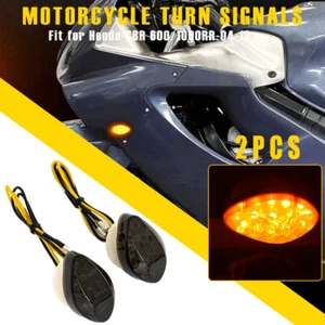 For Honda CBR 1000 600 900 RR CB1000R LED Flush Mount Front Turn Signals Lights - Picture 1 of 12