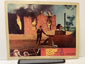 Lobby Card 1965 THE SATAN BUG George Maharis running from fire killer venom