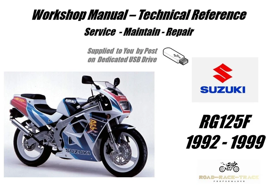 Suzuki  RG125F RG125 F RG 125 F  Service Repair Workshop Manual USB 1992-2000 - Image 1 of 4