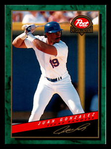 1994 Post Cereal Juan Gonzalez  #3 Texas Rangers NM-MINT