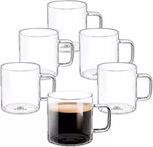Wilmax England | Teegläser & Kaffeegläser mit Henkel | 6er-Set - Bild 1 von 4