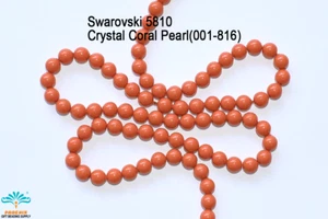 5mm Swarovski #5810 Crystal Coral Pearl 001-816 - Picture 1 of 1