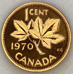 1970 CANADA 1 CENT PROOF LIKE PENNY COIN - Bild 1 von 2