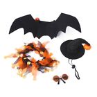 Pet Halloween Costume Set Holiday Accessories Bat for Hat Glasses & Co