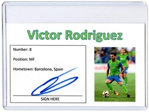 VICTOR RODRIGUEZ MLS Sounders Auto Autographed Signed 3x5 Index Card B - Picture 1 of 1