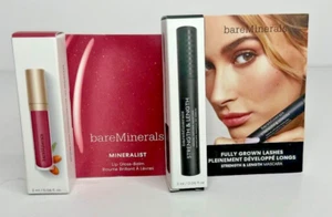 2PC BAREMINERALS Mineralist Lip Gloss-Balm&STRENGTH & LENGTH Mascara 2ml- NIB - Picture 1 of 7