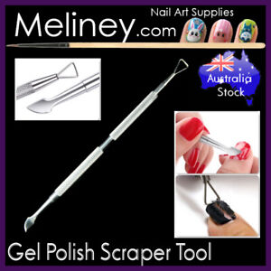 Gel Polish Scraper Remover Tool Nail Art Picker Manicure Blade Cutter Metal