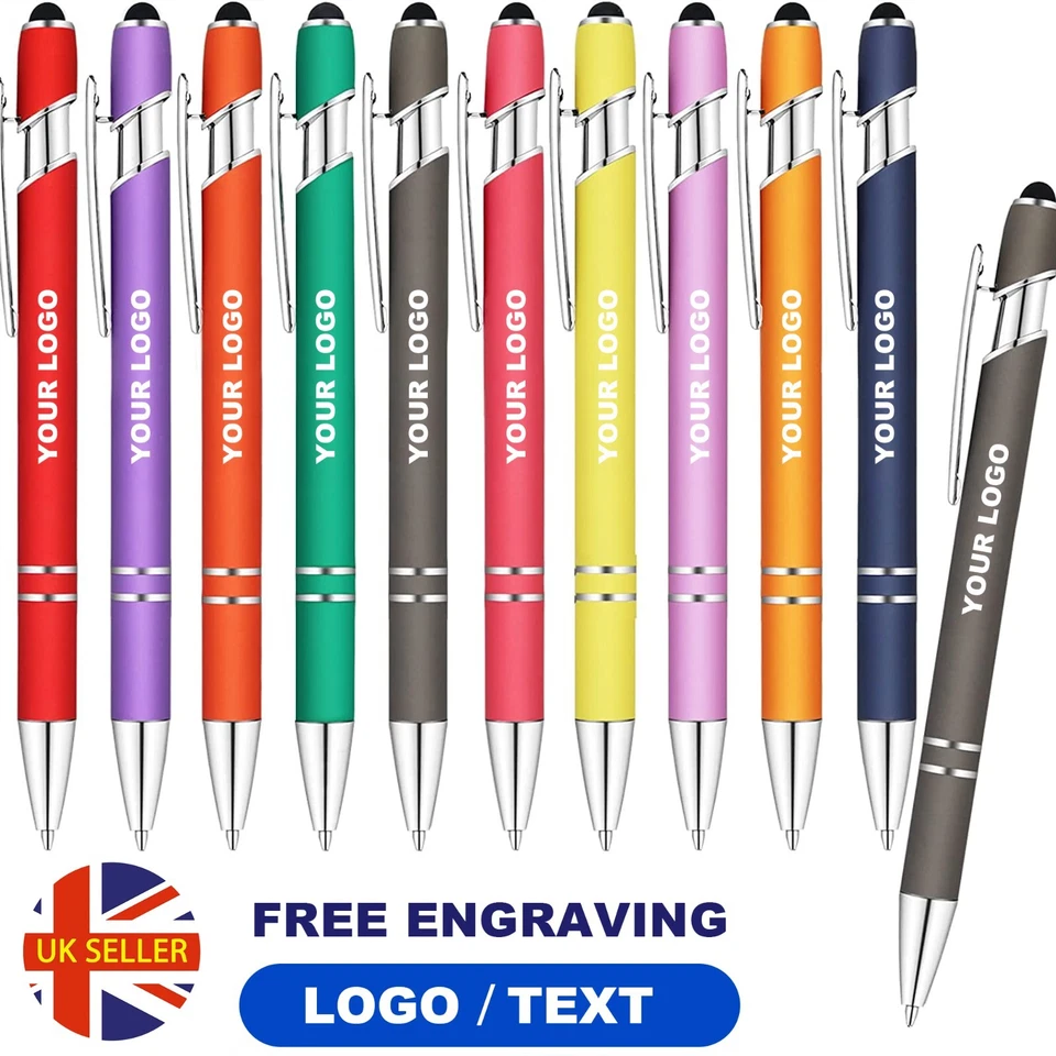 Personalised Pens Bulk Order 1-500 Customised Pens Business LOGO Stylus Pen - Image 1 of 4