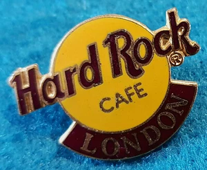 LONDRES INGLATERRA CLÁSICO PEQUEÑO LOGOTIPO NARANJA *TAC BACK* 1LC SERIF Hard Rock Café PIN - Imagen 1 de 1