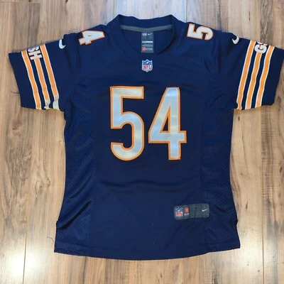 Camiseta Nike On Field Brian Urlacher #54 Chicago Bears NFL Azul Juvenil Mediana Foto 1 de 4